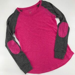 Pink Preppy Patch Long Sleeve Tee